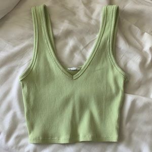 green Garage v-neck tank top